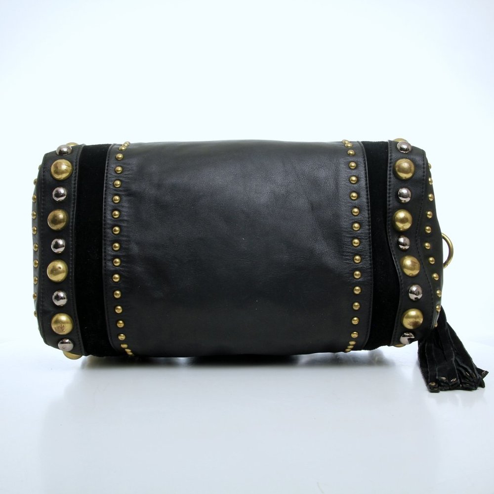 GUCCI Leather Babouska Studded Boston Bag - Picture 6 of 16